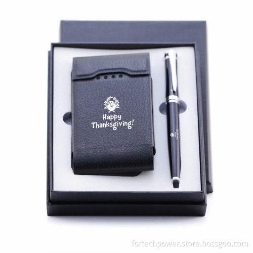 Gift Set With Power Bank and Pen, Custom Box Gifts With Logo 100% Real Capacity Power Banks